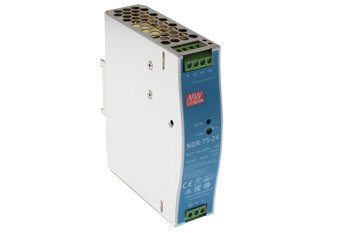 DIN rail power supply slim 12V 6,3A 75,6W MEAN WELL | NDR-75-12