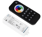 LED 3-channel controller for RGB/CCT strips + radio remote control | 12-24 VDC