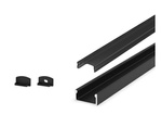 KIT LED profile W4 black + shutter + plugs