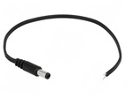 Two-core DC cable 2x0.5mm2 with 2.1x5.5mm 0.25m plug.