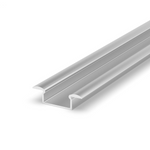 W6 silver anodised LED profile for recessed mounting