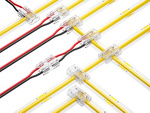 Universal clamp connector for 10mm MONO COB/SMD LED strips